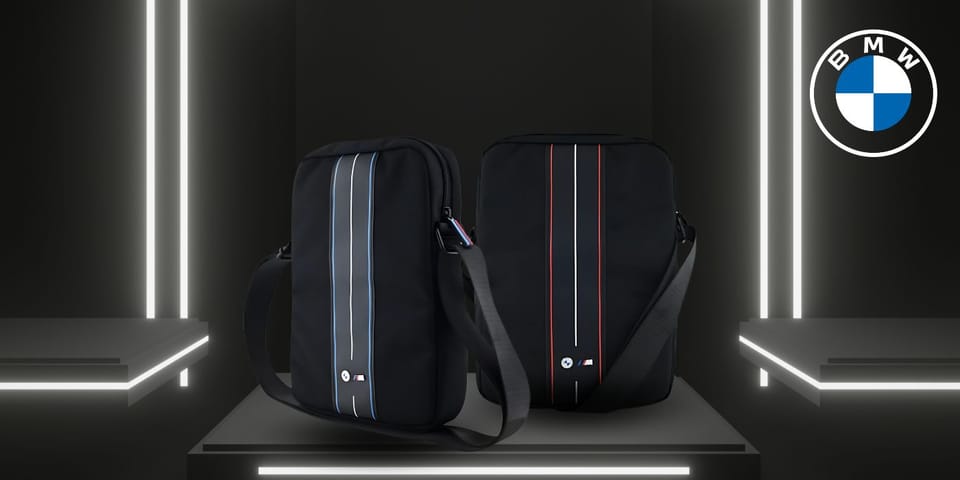 Torba BMW BMTB8COMPVSKL Tablet 8" czarny/black Nylon Blue Stripe