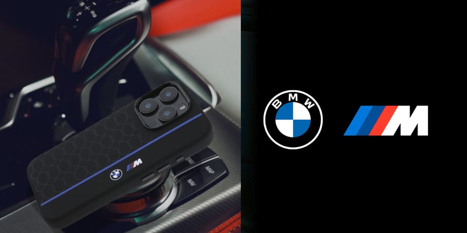 BMW BMHMP16X23SHEB iPhone 16 Pro Max      6.9" czarny/black hardcase Silicone Hexagon Blue Line MagSafe