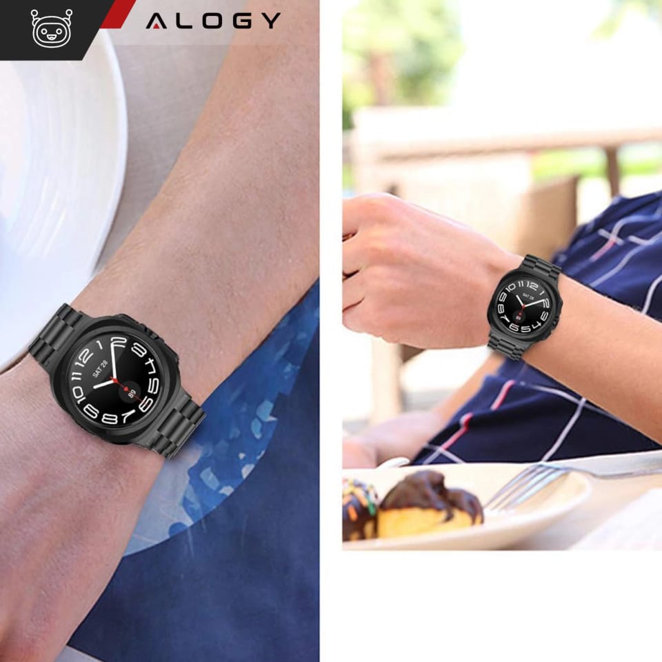 Bransoleta do smartwatcha pasek do zegarka Samsung Galaxy Watch Ultra 47mm czarny