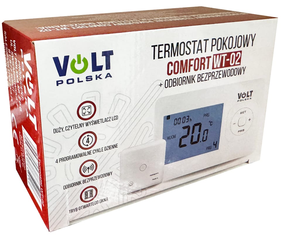 Termostat systemów grzewczych Comfort WT-02 bezprzewodowy