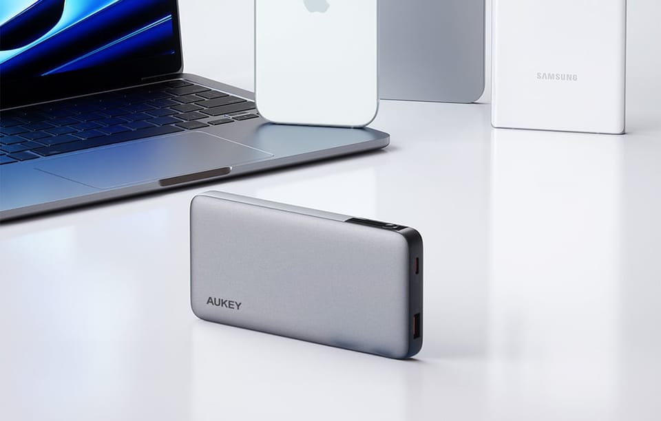 Powerbank Aukey PB-Y41, 10000mAh, 30W (szary)