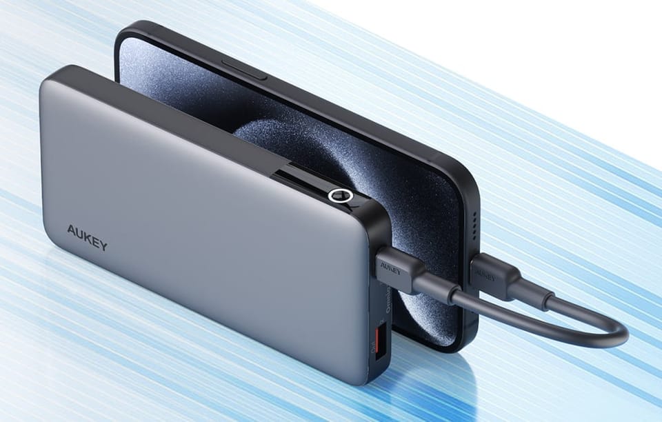 Powerbank Aukey PB-Y41, 10000mAh, 30W (szary)