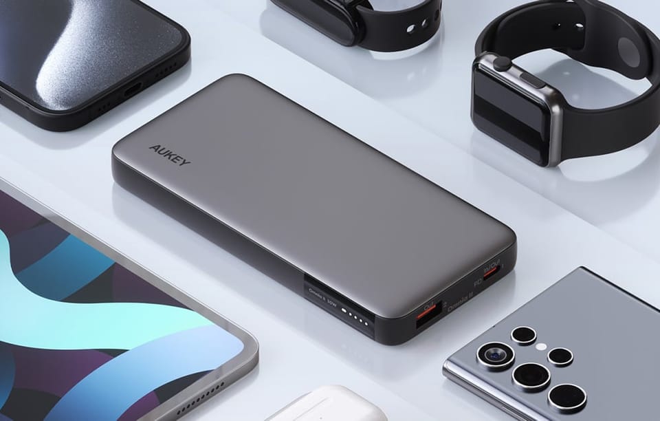 Powerbank Aukey PB-Y41, 10000mAh, 30W (szary)