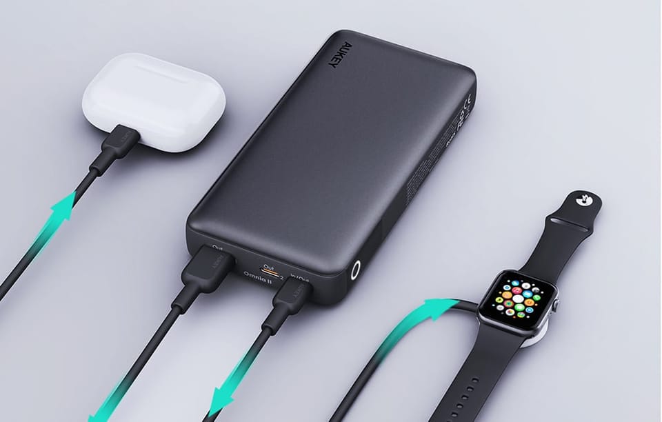 Powerbank Aukey PB-Y42, 20000mAh, 30W PD (czarny)