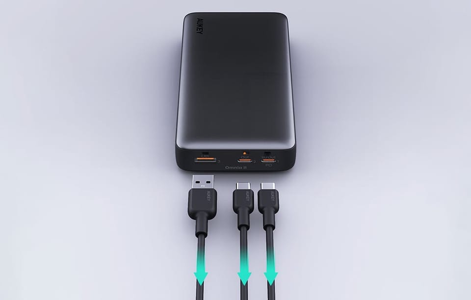 Powerbank Aukey PB-Y42, 20000mAh, 30W PD (czarny)