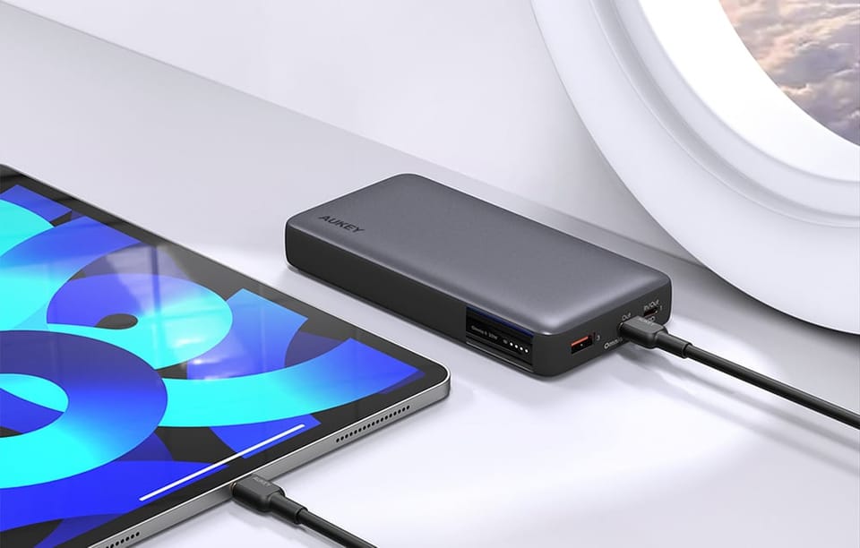 Powerbank Aukey PB-Y42, 20000mAh, 30W PD (czarny)