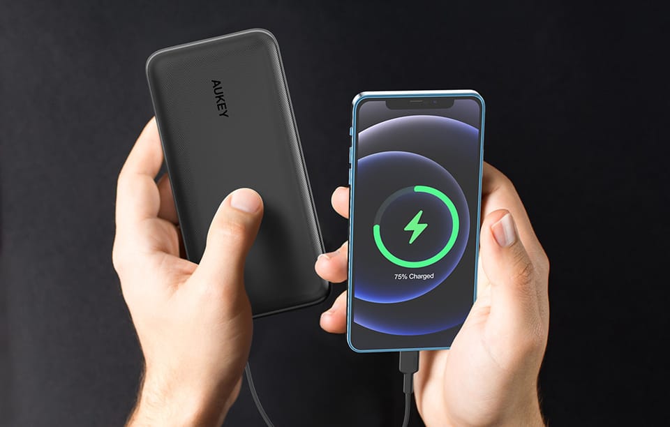 Powerbank Aukey PB-N74S, 20000mAh, 20W PD, 22,5W SCP (czarny)