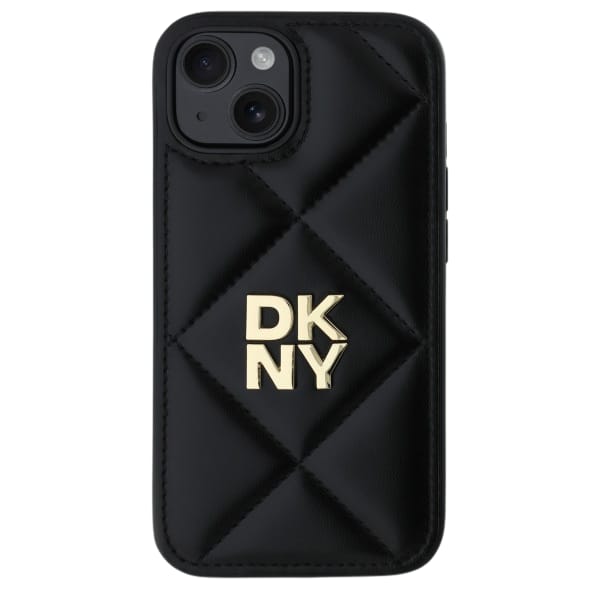 DKNY DKHCP14SPQDSLK iPhone 14 6.1"        czarny/black Quilted Stack Logo