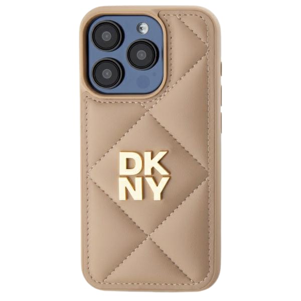 DKNY DKHCP15XPQDSLE iPhone 15 Pro Max     6.7" beżowy/beige Quilted Stack Logo