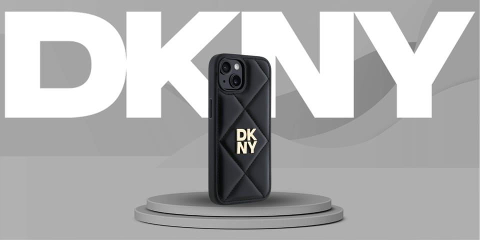 DKNY DKHCP15MPQDSLK iPhone 15 Plus 6.7"   czarny/black Quilted Stack Logo