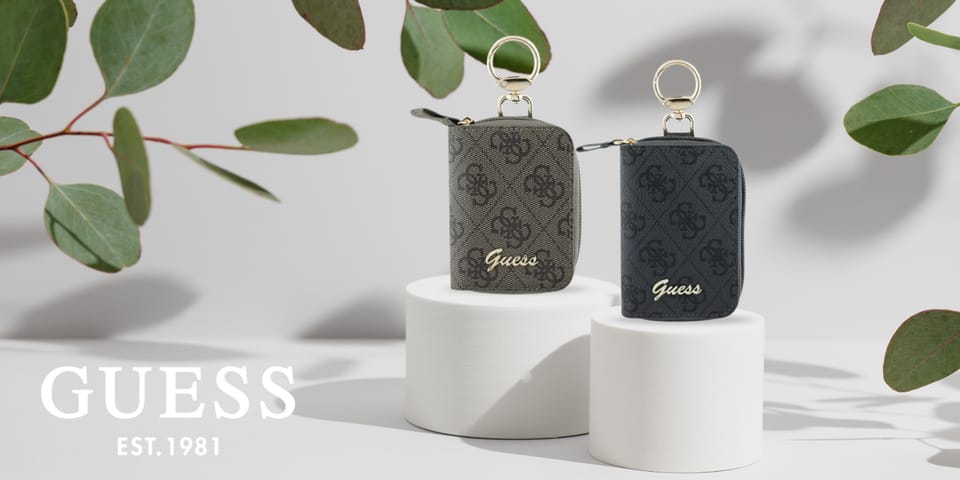 Guess Cable Pouch GUABP4DPTW Saszetka na kabel brązowy/brown 4G Triangle