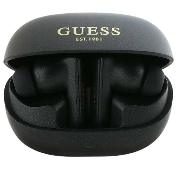 Guess słuchawki Bluetooth GUTWST88MCTGK   TWS + stacja dokująca czarny/black Capsule Printed Logo