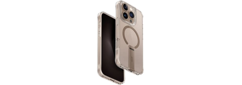 UNIQ etui Eleva with Vertica Stand       iPhone 16 Pro Max 6.9" złoty/taupe gold