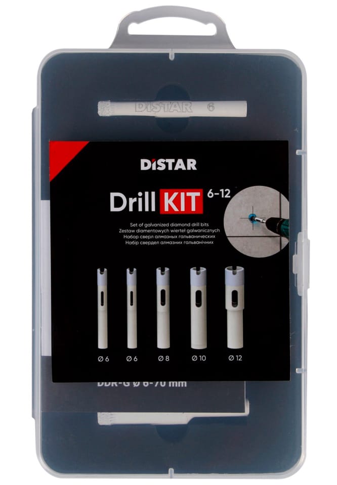 Zestaw wierteł diamentowych Distar DrillKIT 6-12