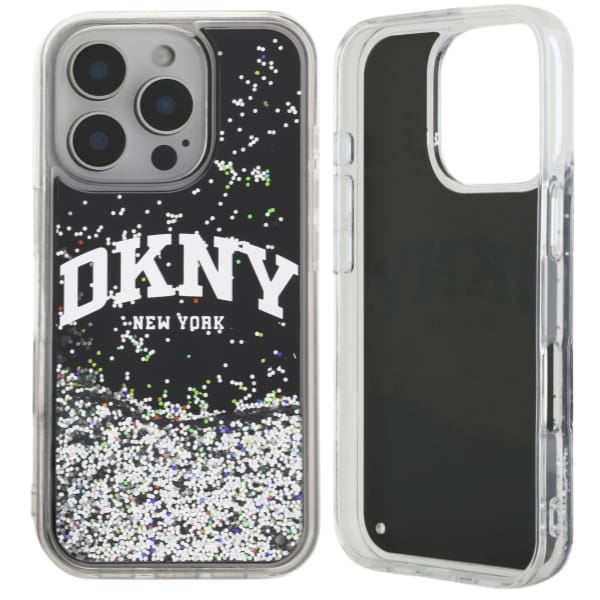 DKNY DKHCP16XLBNAEK iPhone 16 Pro Max     6.9" czarny/black hardcase Liquid Glitter Arch Logo