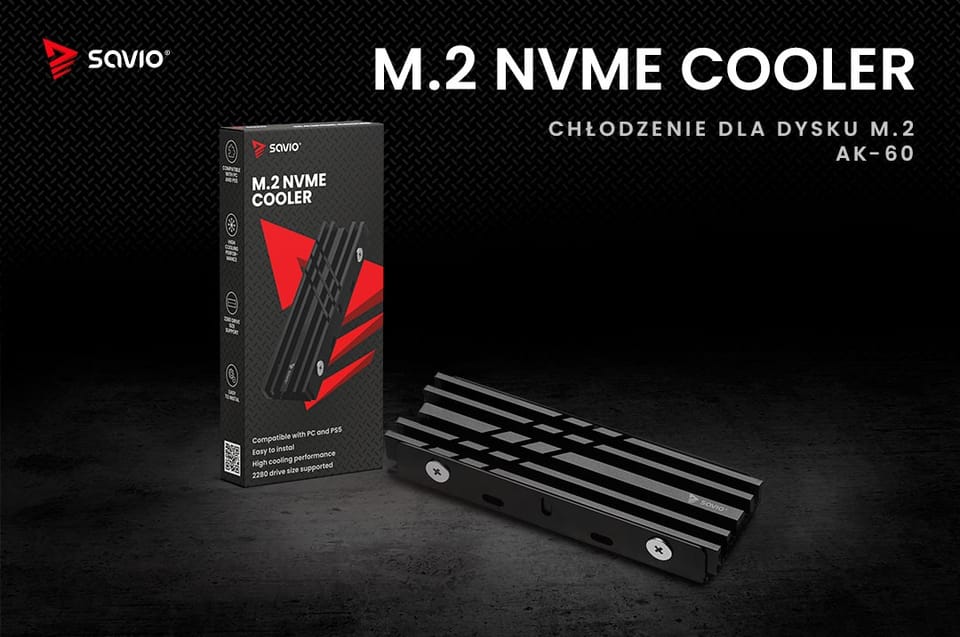 SAVIO CHŁODZENIE DO DYSKÓW M.2 NVME 2280 COOLER AK-60