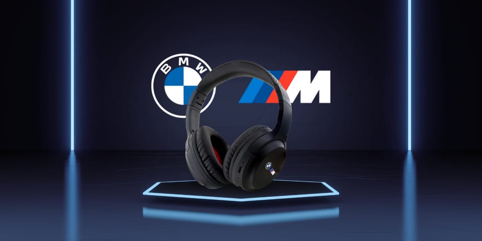 BMW słuchawki nauszne Bluetooth ENC      BMBHMIAV27MBCTK czarny/black Printed Logos