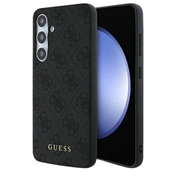 Guess GUHCS24FEG4GFGR S24 FE S721         szary/grey hardcase 4G Metal Gold Logo