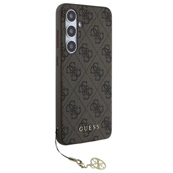 Guess GUHCS24FEGF4GBR S24 FE S721         brazowy/brown hardcase 4G Charms Collection