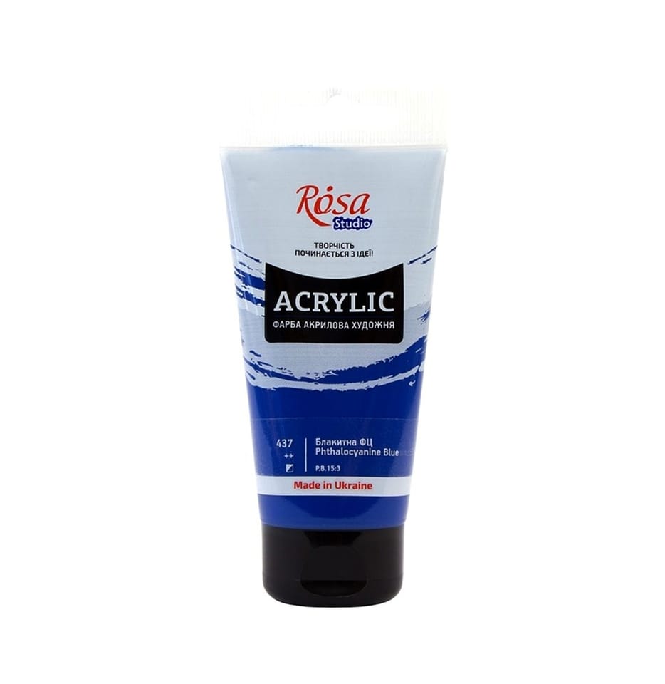 Farba akrylowa Rosa Studio 75ml PHTHALOCYANINE BLUE 437