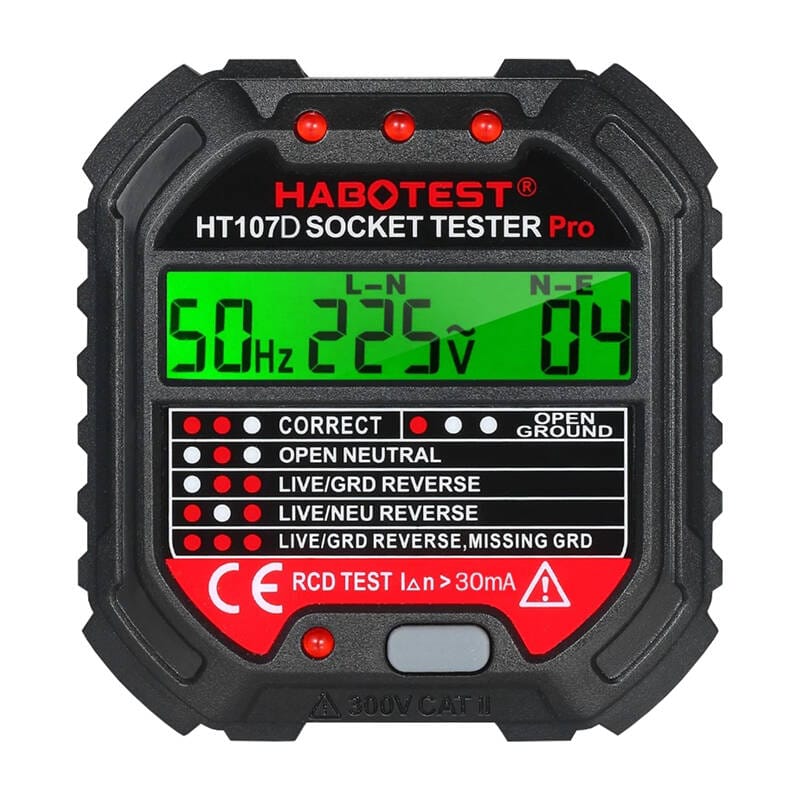 Socket tester with digital display Habotest HT107D | Wasserman.eu