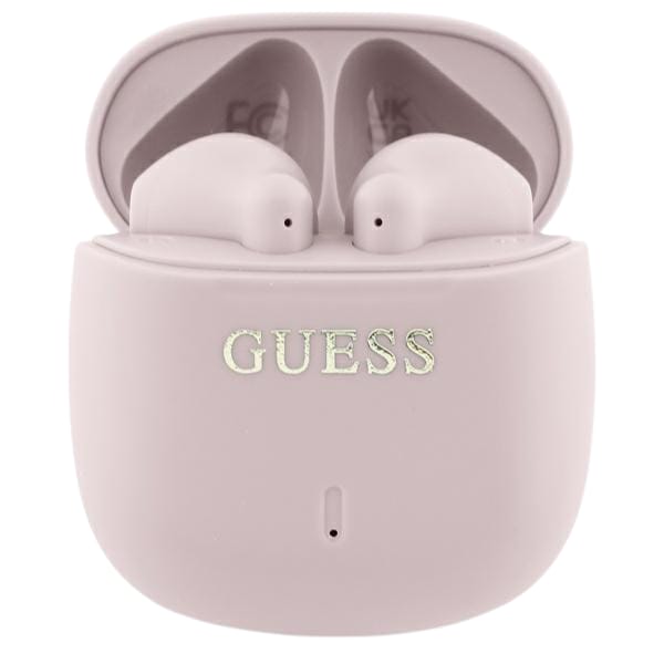 Guess słuchawki Bluetooth GUTWSJ14ESGP    TWS + stacja dokująca różowy/pink Printed Classic Logo