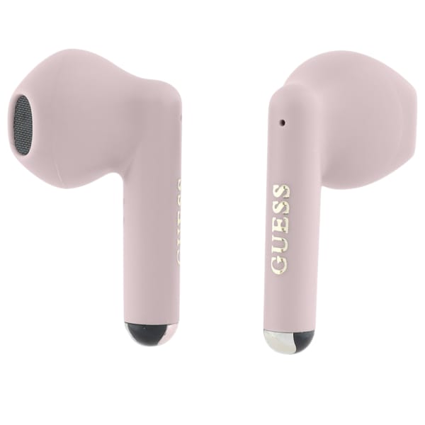 Guess słuchawki Bluetooth GUTWSJ14ESGP    TWS + stacja dokująca różowy/pink Printed Classic Logo