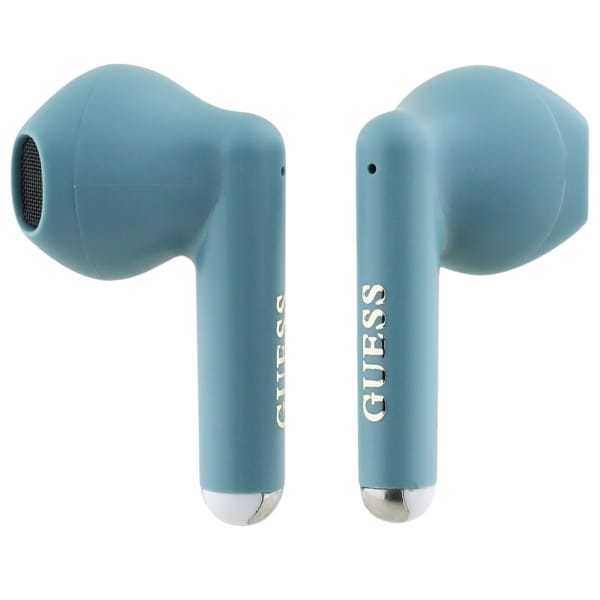 Guess słuchawki Bluetooth GUTWSJ14ESGQ    TWS + stacja dokująca turkusowy/turquoise Printed Classic Logo
