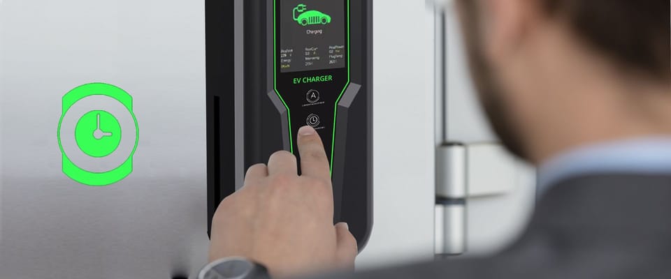Qoltec Mobilna ładowarka do samochodu elektrycznego EV z regulacją 2w1 Typ2 | 11kW | 3 Fazy | LCD | Przenośna | Wallbox | 5m
