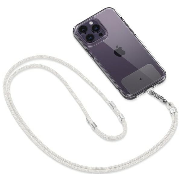 Spigen Universal Strap Set Crossbody &   Wrist zestaw smyczy do telefonu biały/pearl white AFA08365