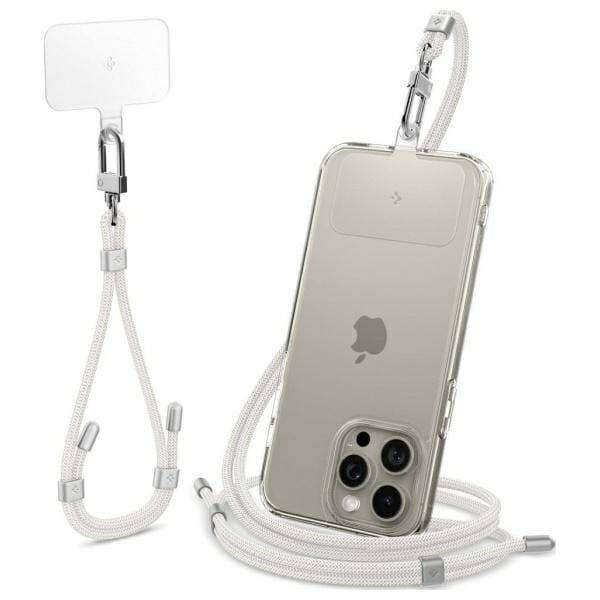 Spigen Universal Strap Set Crossbody &   Wrist zestaw smyczy do telefonu biały/pearl white AFA08365