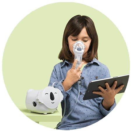 FLAEM KOALA Inhalator dziecięcy z nebulizatorem RF7, 3 maski, certyfikat TÜV