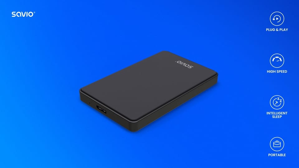 Savio 2.5" External HDD/SDD enclosure, USB 3.0, AK-65