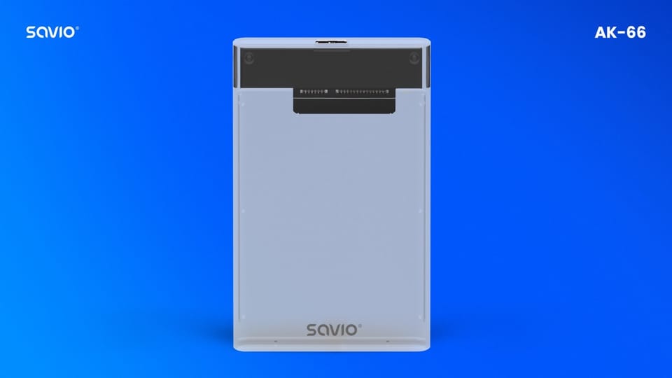 SAVIO ZEWNĘTRZNA OBUDOWA NA DYSK HDD/SDD 2,5", USB 3.0, TRANSPARENTNA, AK-66