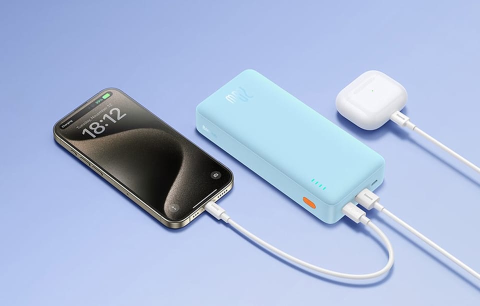 Powerbank Baseus Airpow 20000mAh 20W (niebieski)