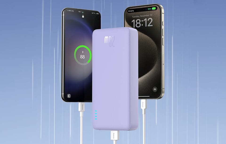 Powerbank Baseus Airpow 20000mAh 20W (fioletowy)