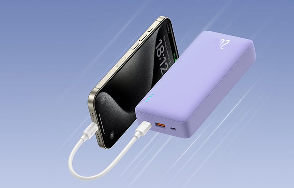 Powerbank Baseus Airpow 20000mAh 20W (fioletowy)