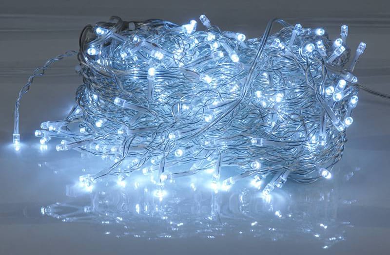 Girlanda świetlna (500 LED, 100 sopli, 15m, zimne białe)