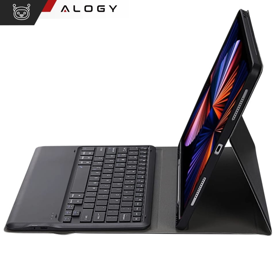 Etui ochronne z klawiaturą Alogy Keyboard case z miejscem na rysik klawiatura bezprzewodowa do Apple iPad Air 13" czarne