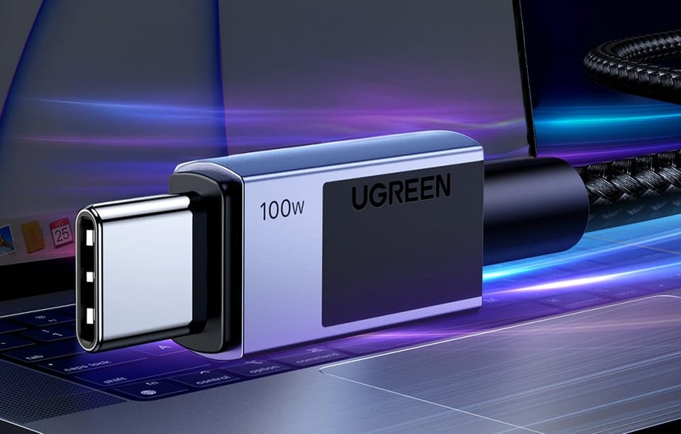 Kabel USB-C do USB-C Ugreen L512, 100W, 5A, 0.5m (czarny)