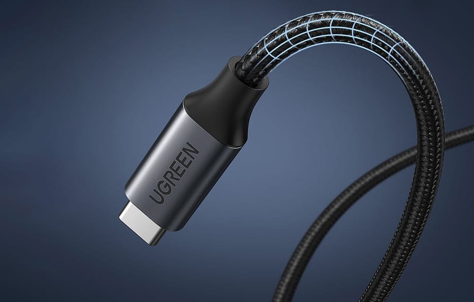 Przedłużacz USB 3.2 Ugreen US372 męski USB-C do żeński USB-C Gen 2 1m (czarny)