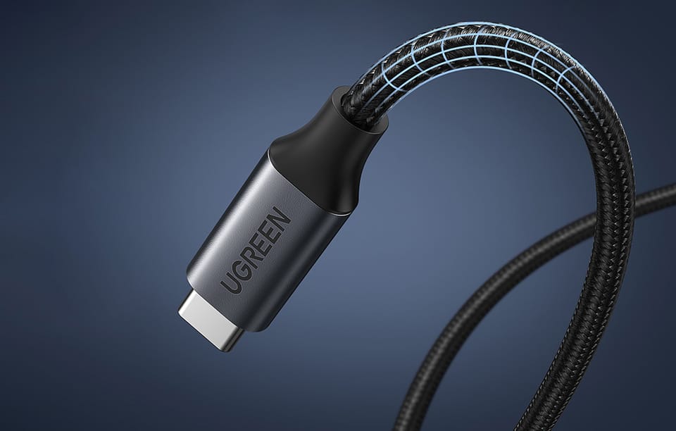 Przedłużacz USB 3.2 Ugreen US372 męski USB-C do żeński USB-C Gen 2 0,5m (czarny)