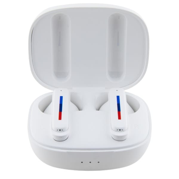 BMW słuchawki Bluetooth BMBEMIATP20LOH   TWS + stacja dokująca biały/white Printed Logos