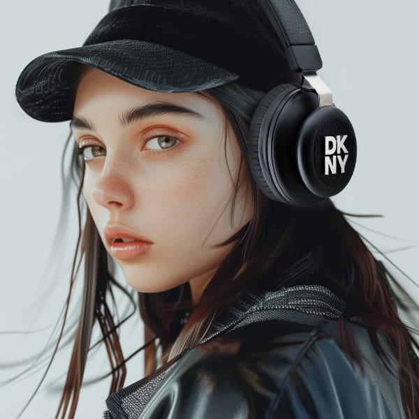 DKNY słuchawki nauszne Bluetooth          DKBHS6PUSLK czarny/black Metal Logo