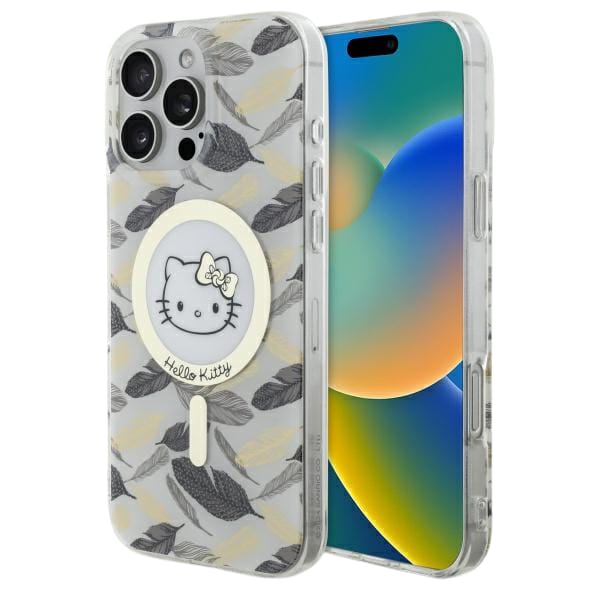 Hello Kitty HKHMP16XHGLEH iPhone 16 Pro   Max 6.9" biały/white hardcase IML Golden Leaves MagSafe