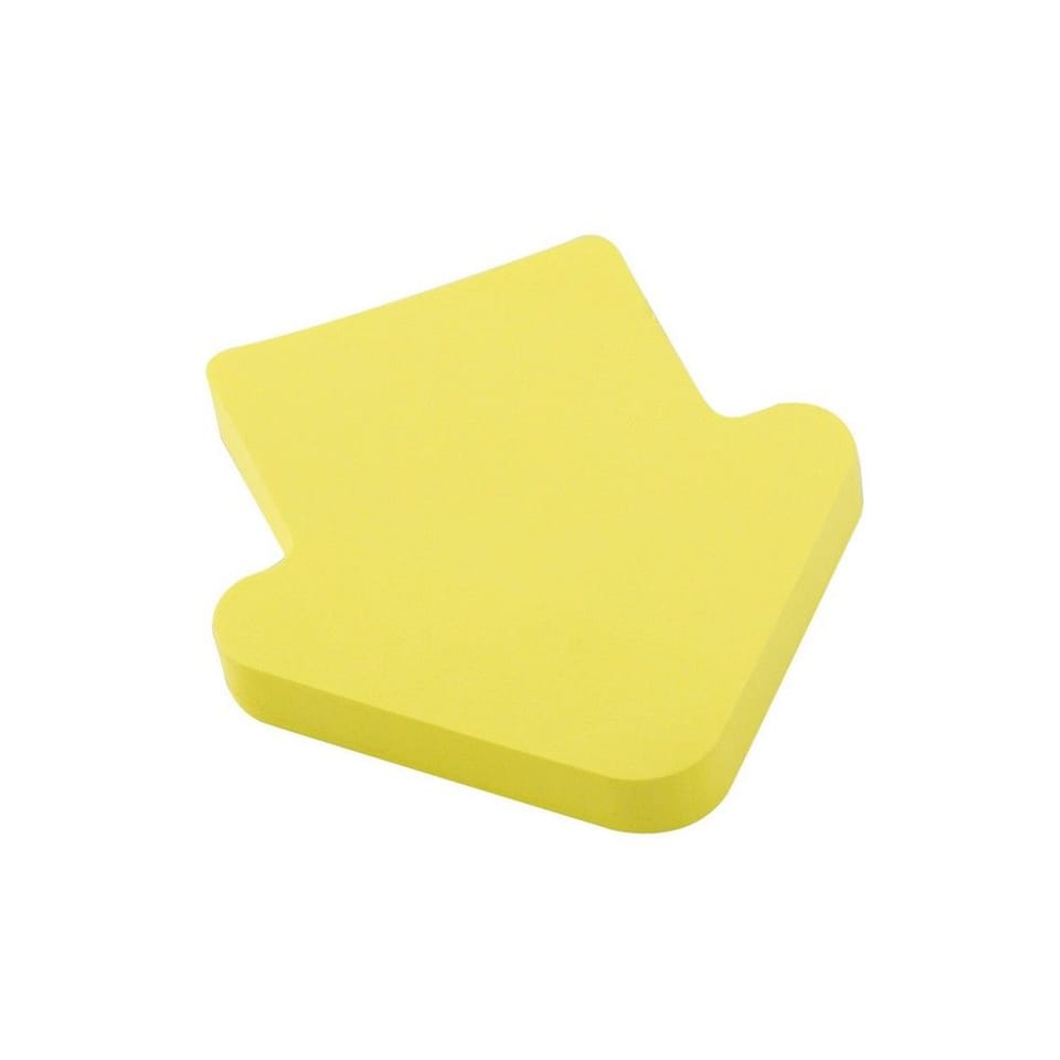 Bloczek samoprzylepny 75x75mm strzałka 100k żołty 110512 D.RECT