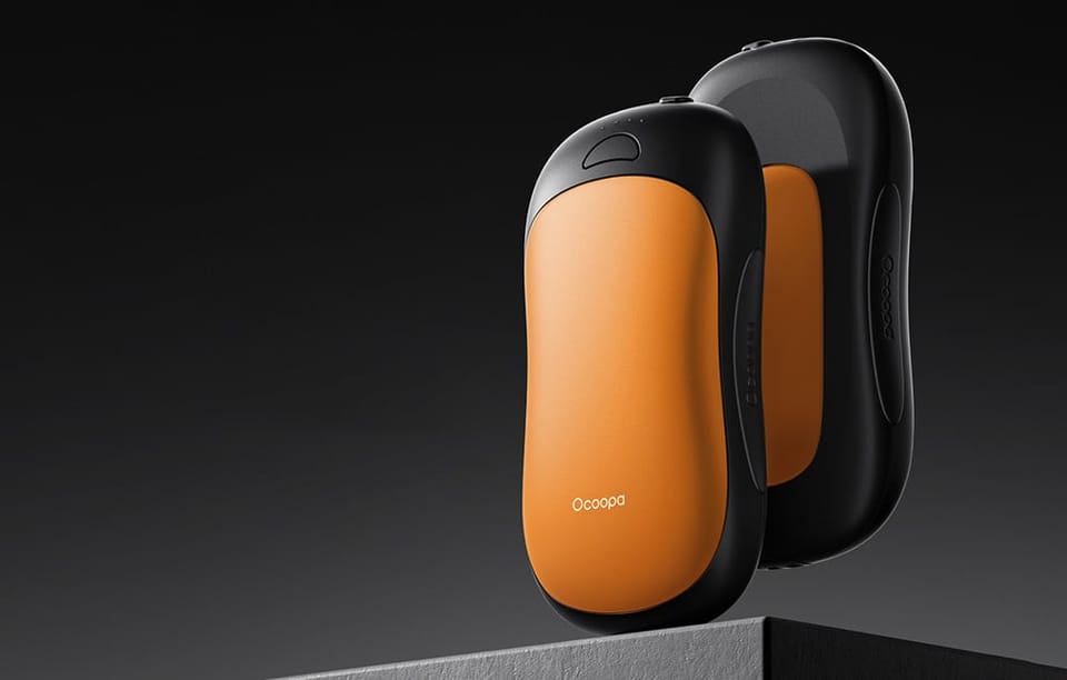 Ogrzewacz do Rąk z Funkcją Powerbanku Ocoopa UT3 Pro 2x5000 mAh USB-C Pomarańczowo-Czarny