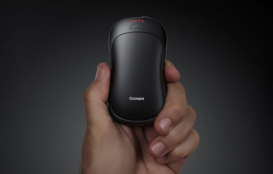 Ogrzewacz do Rąk z Funkcją Powerbanku Ocoopa UT3 Pro 2x5000 mAh USB-C Czarno-Czarny