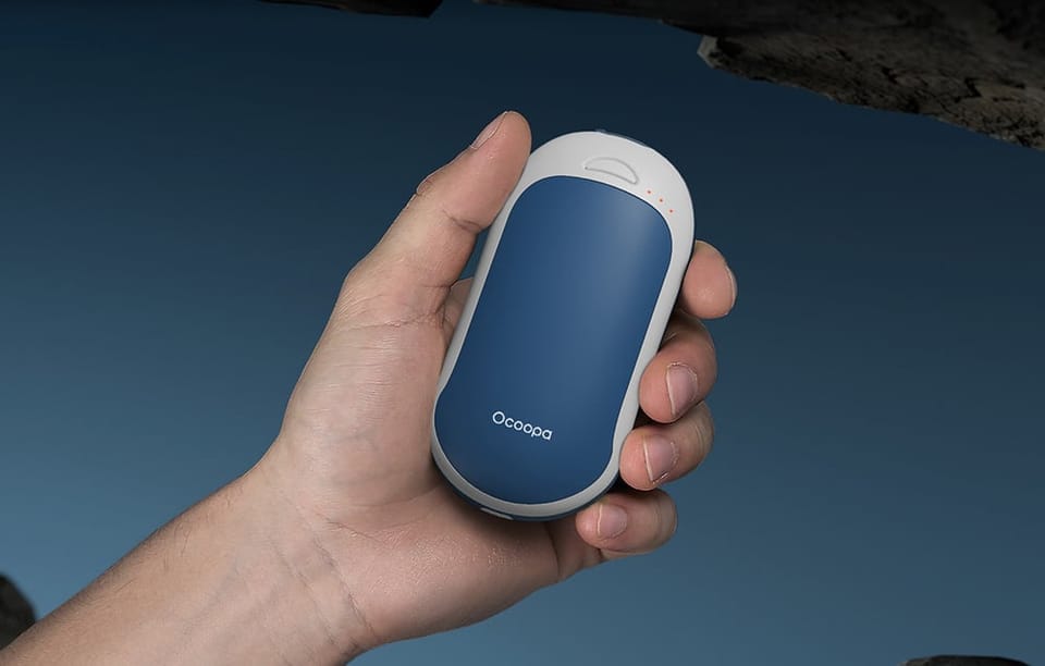 Ogrzewacz do Rąk z Funkcją Powerbanku Ocoopa HotPal PD 5000 mAh USB-C Biało-Niebieski