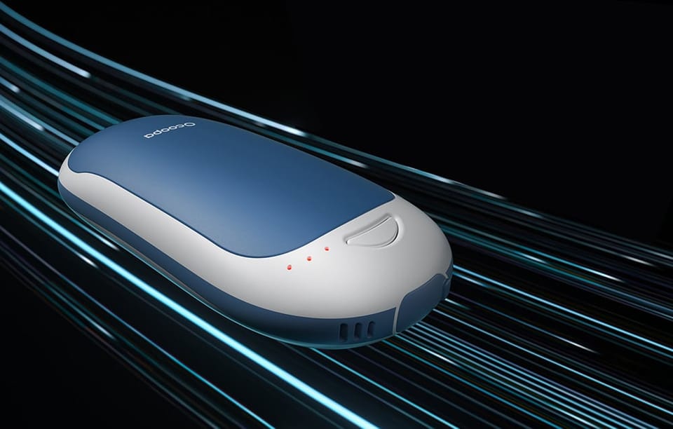 Ogrzewacz do Rąk z Funkcją Powerbanku Ocoopa HotPal PD 5000 mAh USB-C Biało-Niebieski